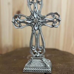 Metal Cross Centerpiece Table Decor Cake Topper Religious Gift